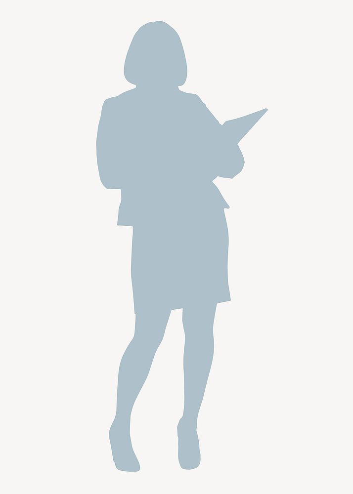 Businesswoman silhouette, project manager, job, career concept vector
