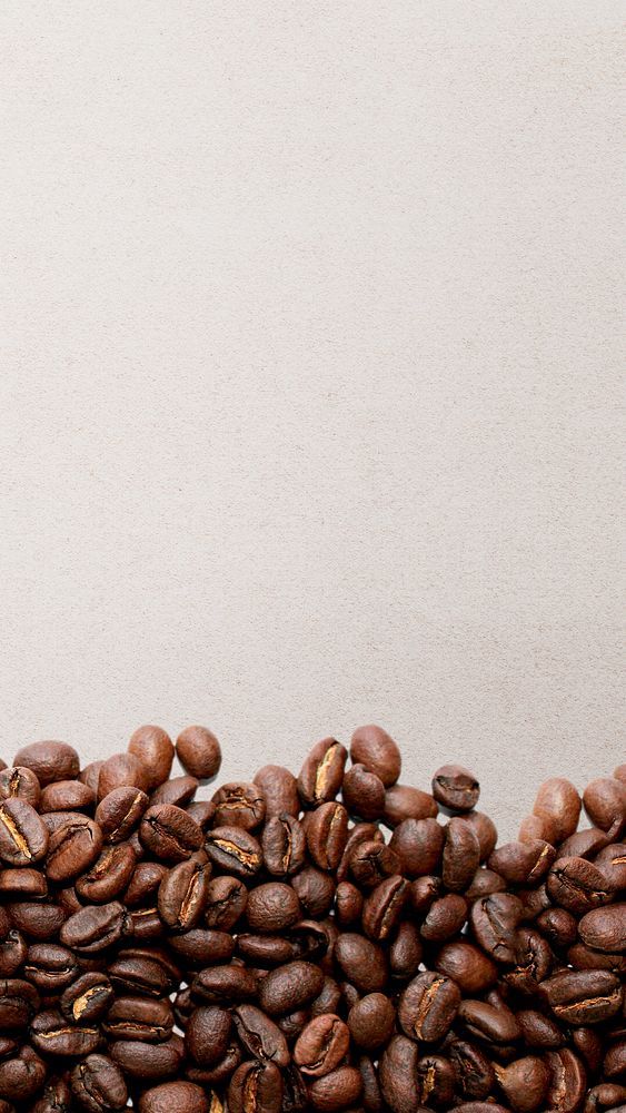 Coffee beans mobile wallpaper, food & drink background