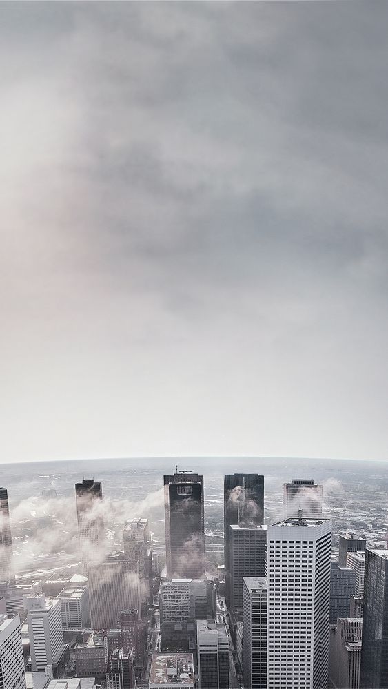 Skyline phone wallpaper, air pollution