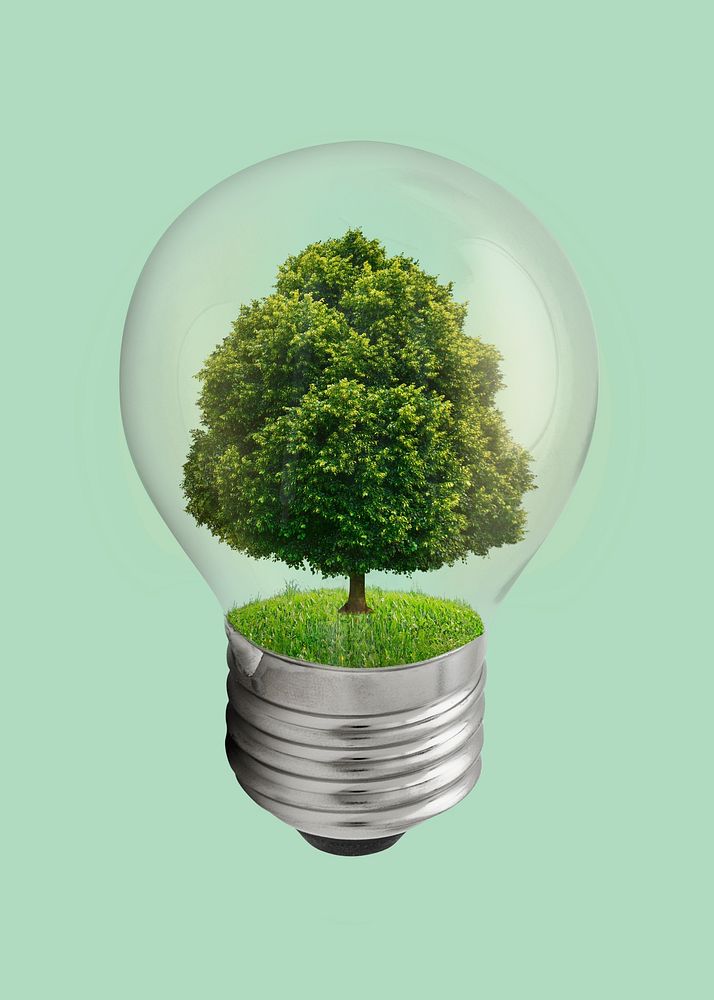 Sustainability ideas, green future psd