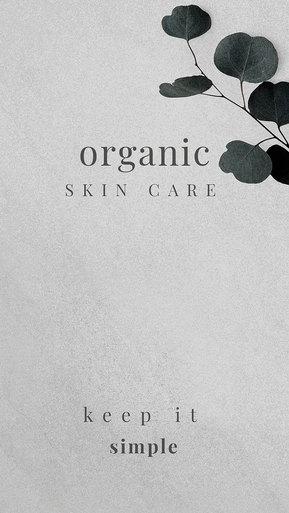 Organic cosmetic product minimalist banner design template psd
