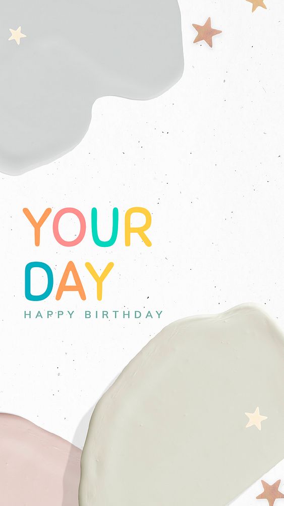 Your day psd happy birthday colorful memphis banner template