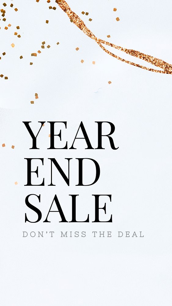 Psd year end sale glittery blue ad social banner template