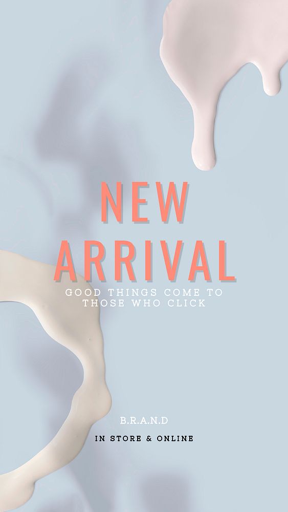 New arrival pastel template psd