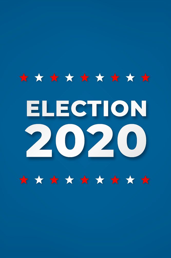 Election 2020 text psd typography word