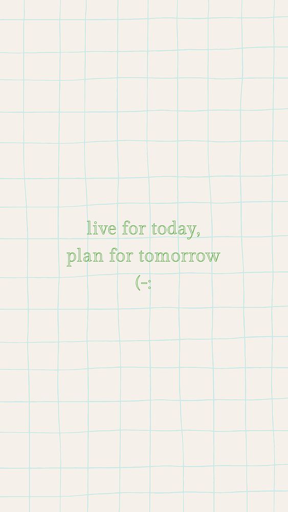 Motivational quote editable template psd for social media story with live for now, plan for tomorrow text