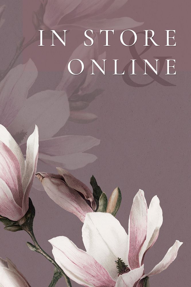 Spring flower template psd for online shopping