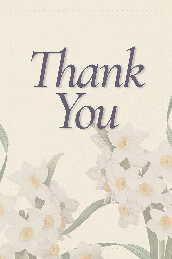 Editable spring template psd with thank you text