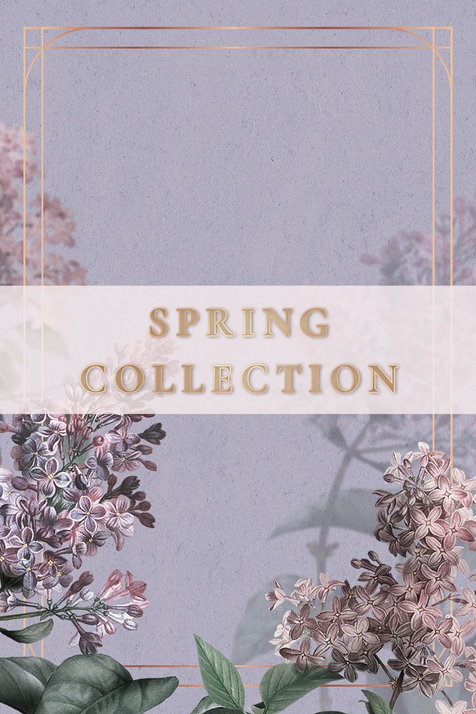 Editable flower template psd for spring collection