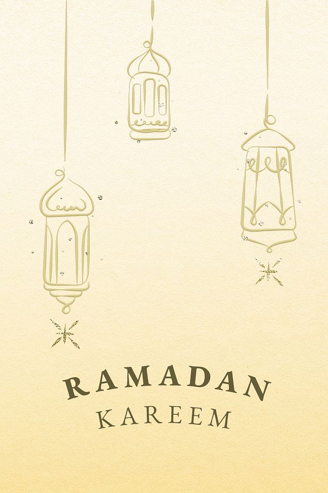 Editable ramadan template psd for social media post with lanterns