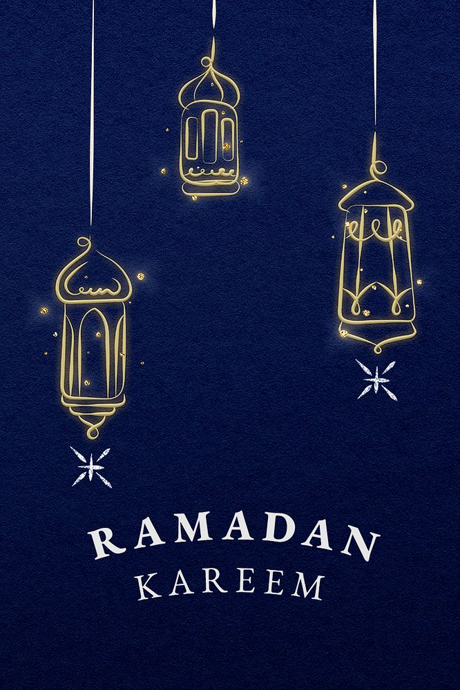 Editable ramadan template psd for social media post with lanterns
