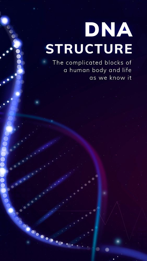 DNA structure biotechnology template psd social media story