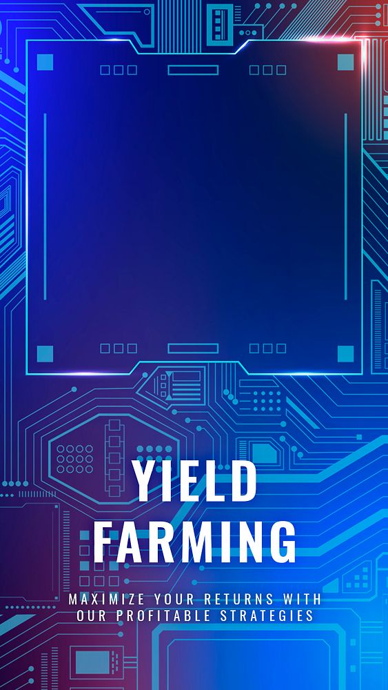 Yield farming investment template psd digital finance social media story