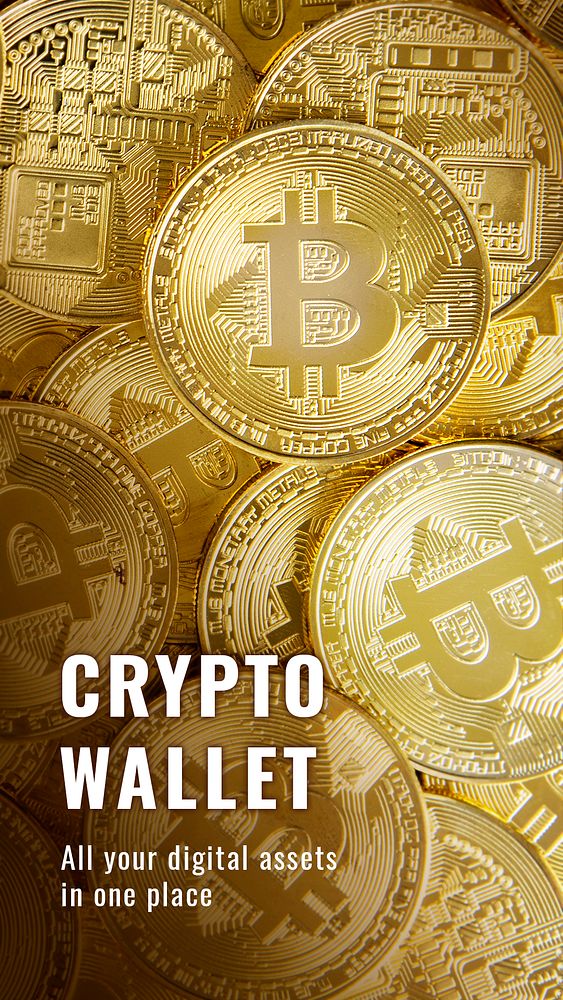 Crypto wallet finance template psd open-source blockchain social media story