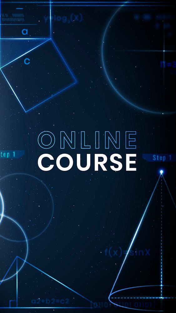 Online course education template psd technology social media story