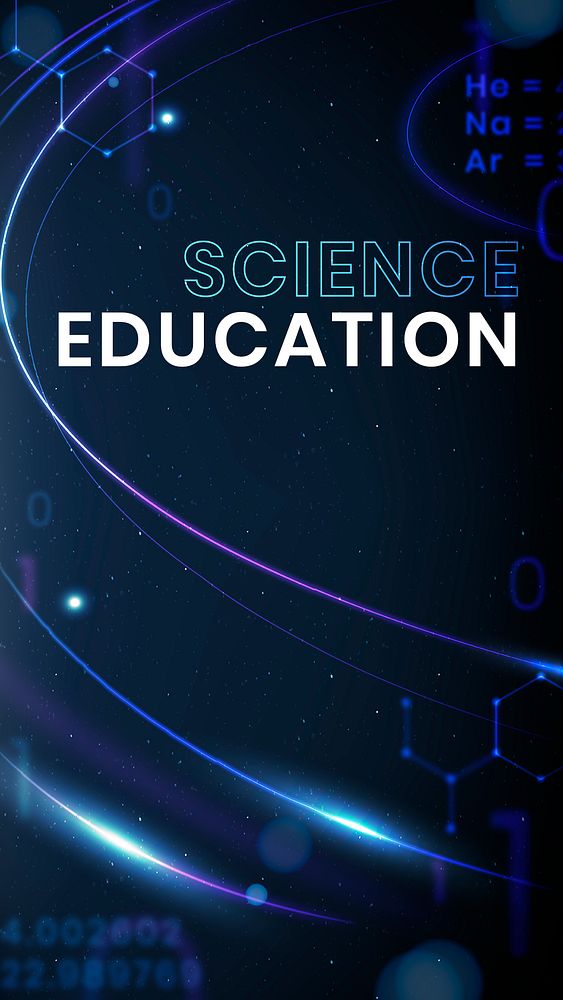 Science education technology template psd social media story