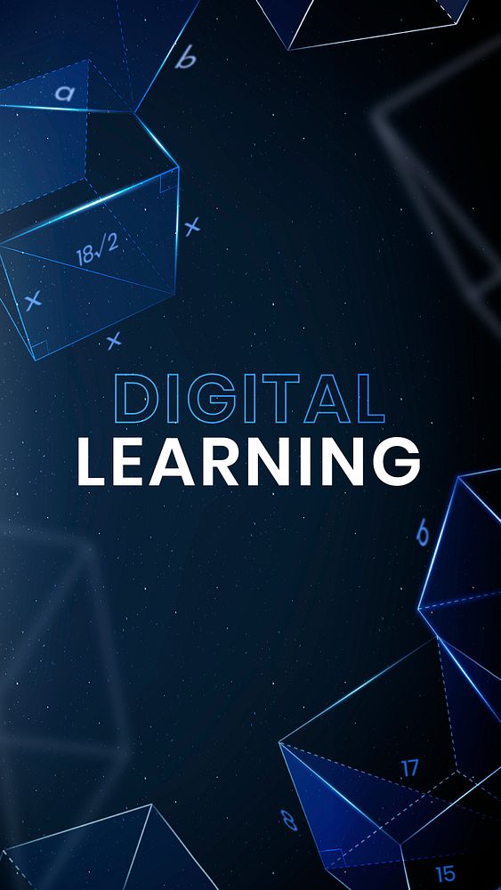 Digital learning education template psd technology social media story