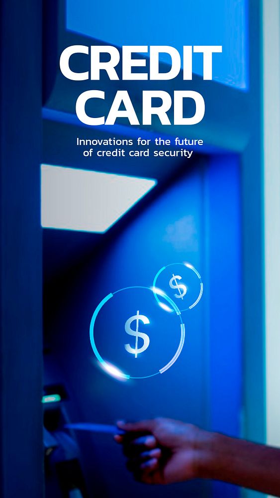 Credit card fintech template psd