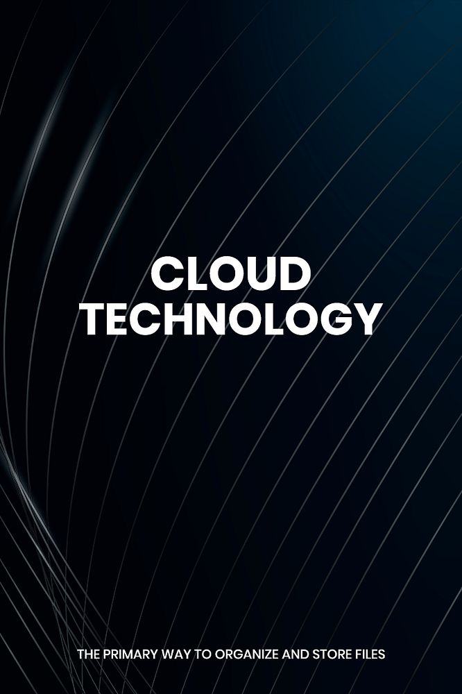 Cloud network technology template psd with digital background