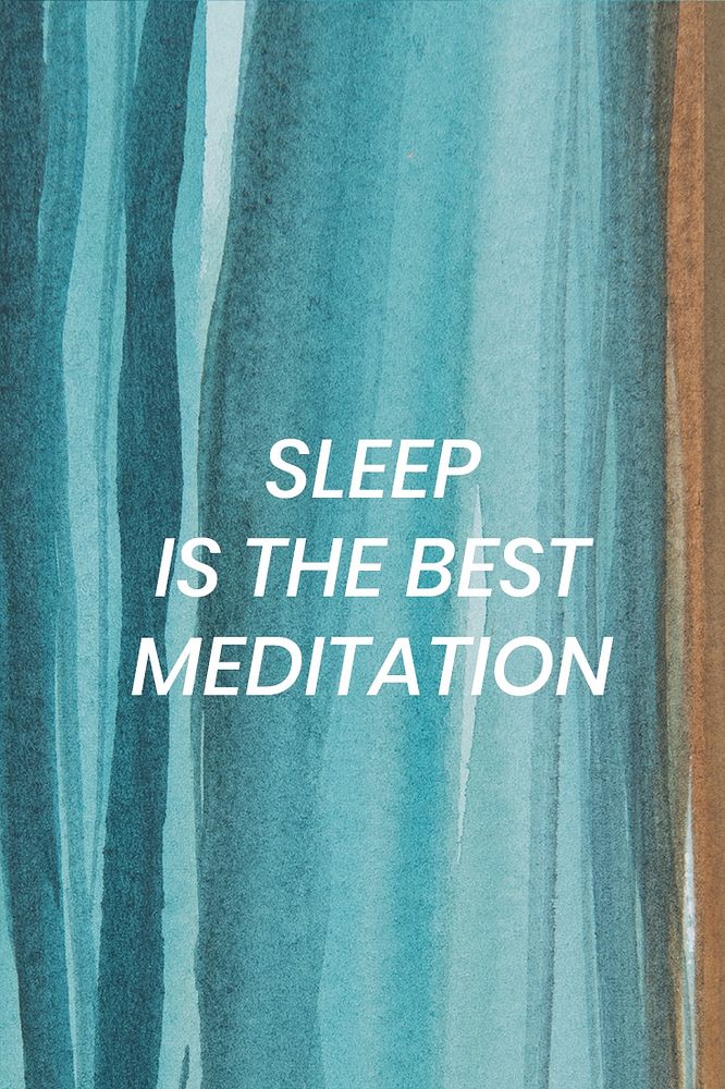 Positive quote watercolor sleep is the best aesthetic blog banner