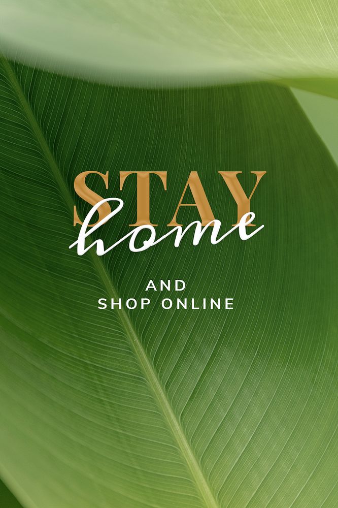 Stay home and shop online template