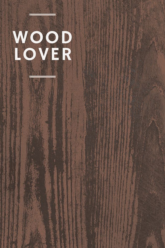 Wood Lover ad on wooden textured design template