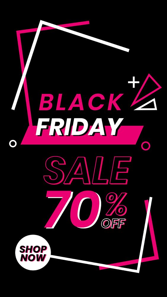 Black Friday sale 70% psd pink advertising social banner