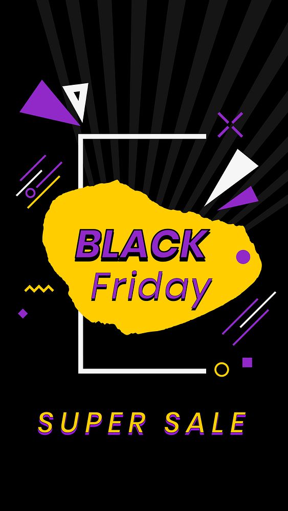 Psd Black Friday bold funky text ad banner template