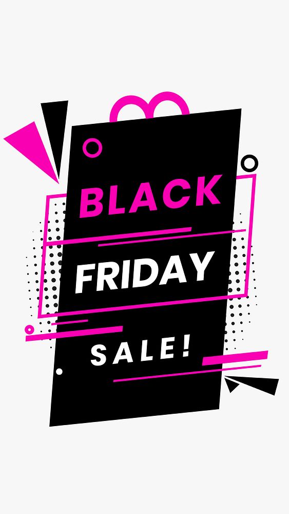 Black Friday Sale! psd pink bold font ad white banner