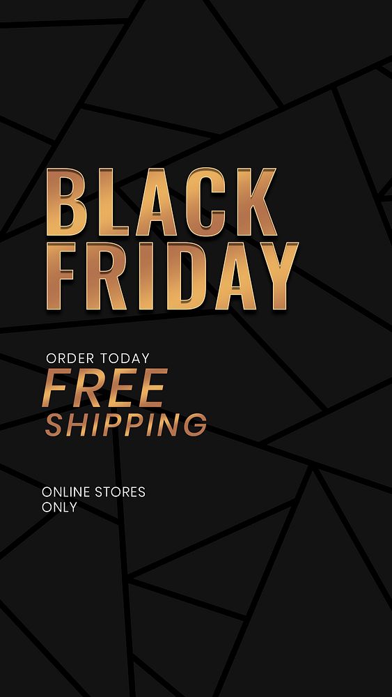 Psd Black Friday golden bold shine text promotional banner template