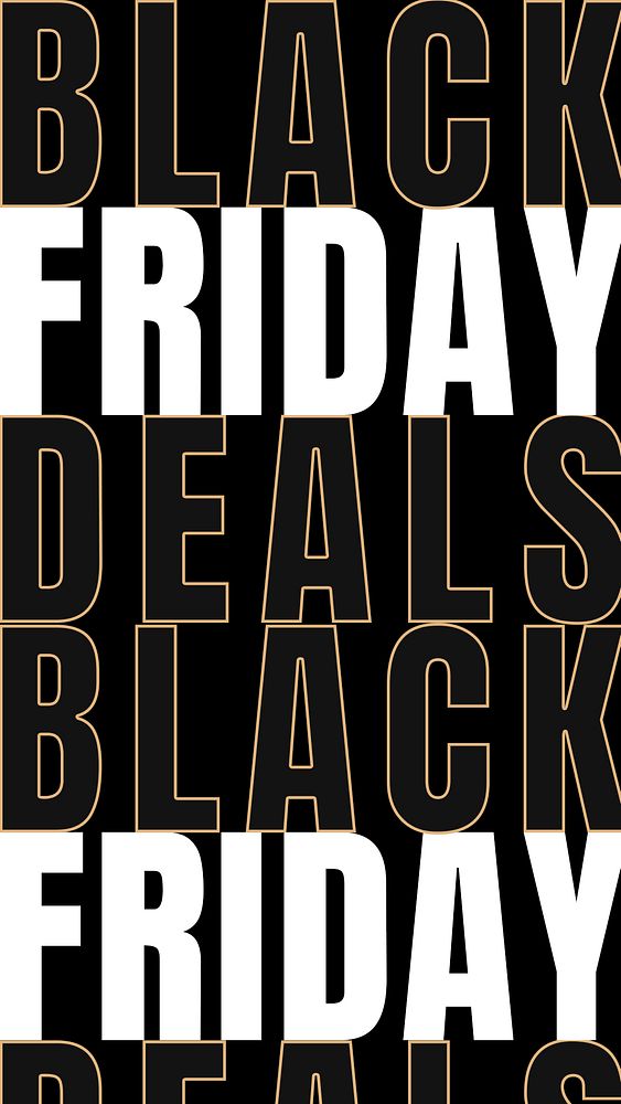 Psd Black Friday deals gold metallic text sale announcement banner