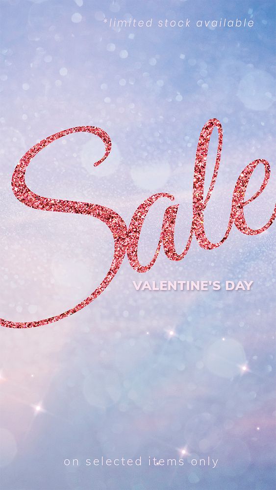 Valentine&rsquo;s day sale template psd editable social media story