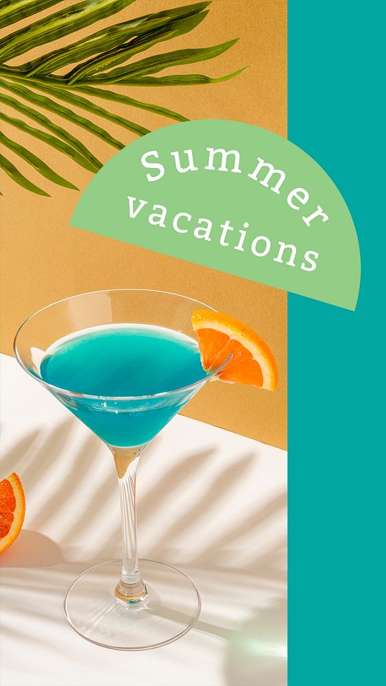 Editable summer vibes template psd for social media story