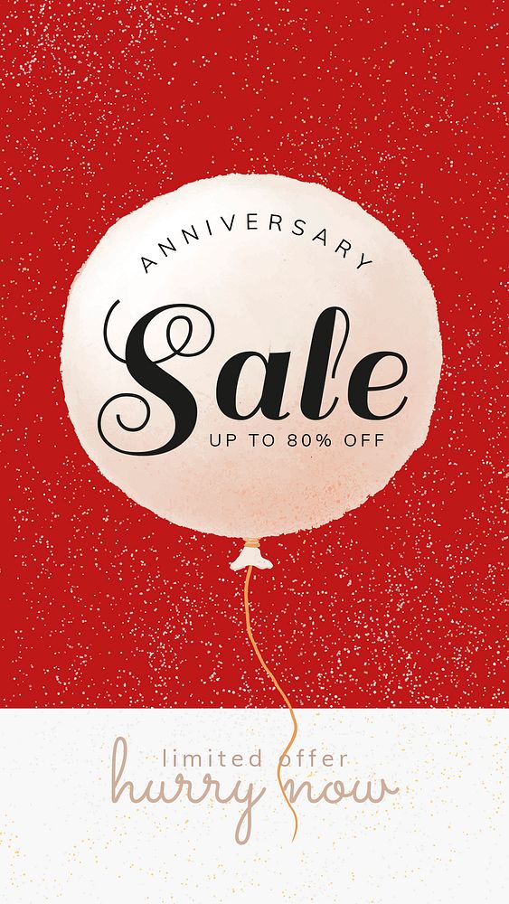 Anniversary sale template psd for social media post