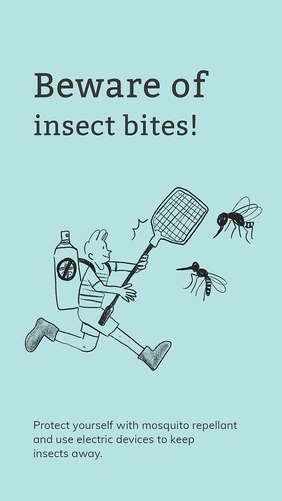 Insect bites template psd healthcare social media story