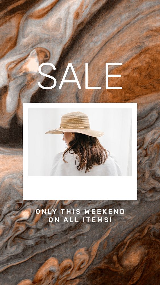 Fashion sale shopping template psd promotional aesthetic social media story