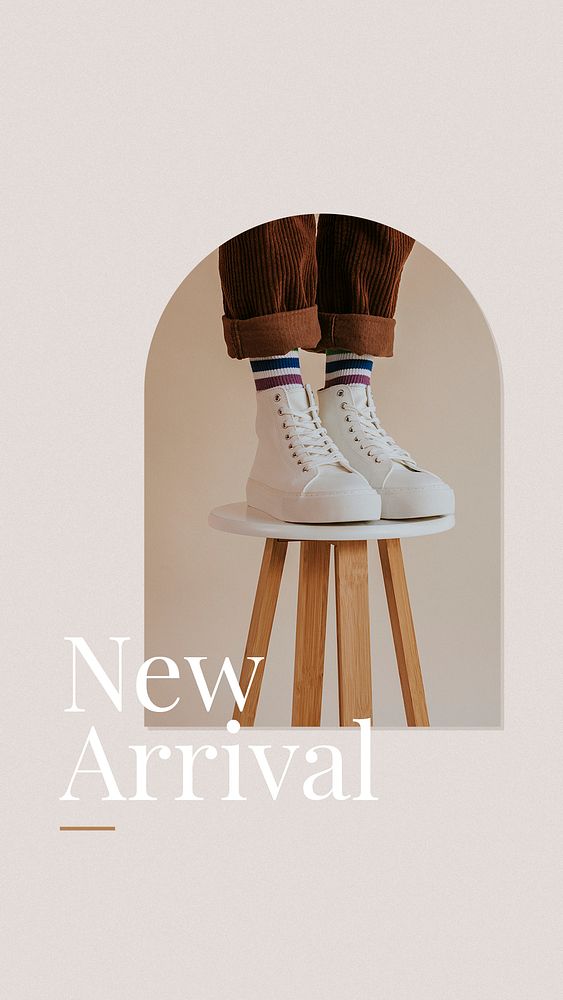 New arrival shopping template psd aesthetic fashion social media story