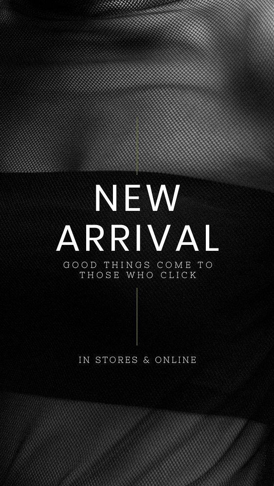 Fashion new arrival template psd story unisex style in dark tone