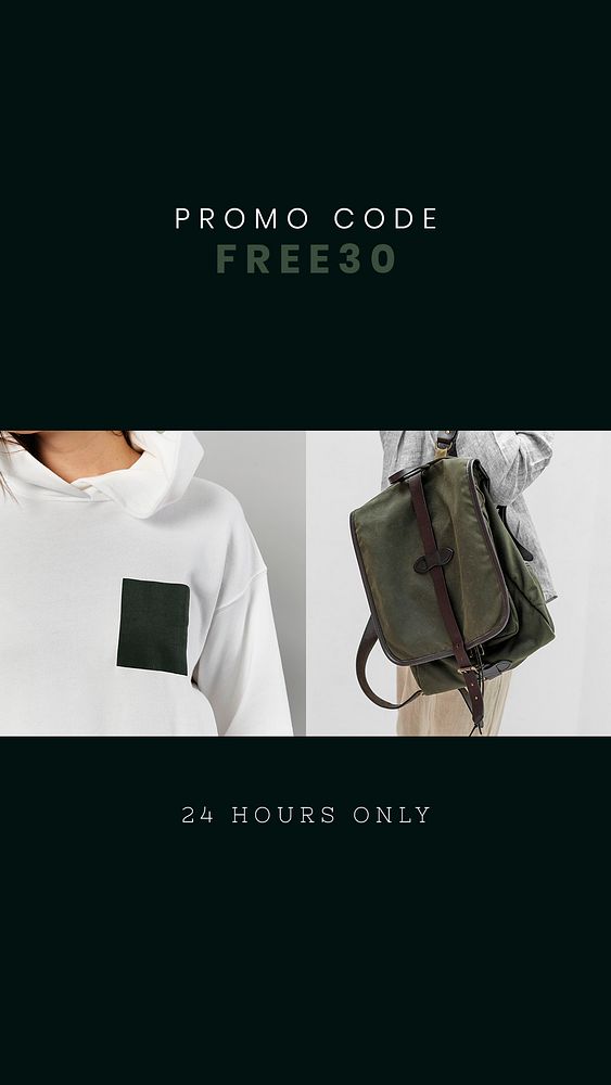 Promotional fashion story template psd cool unisex clothing