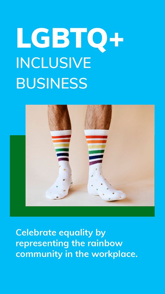 LGBTQ+ inclusive business template psd gay pride month celebration social media story