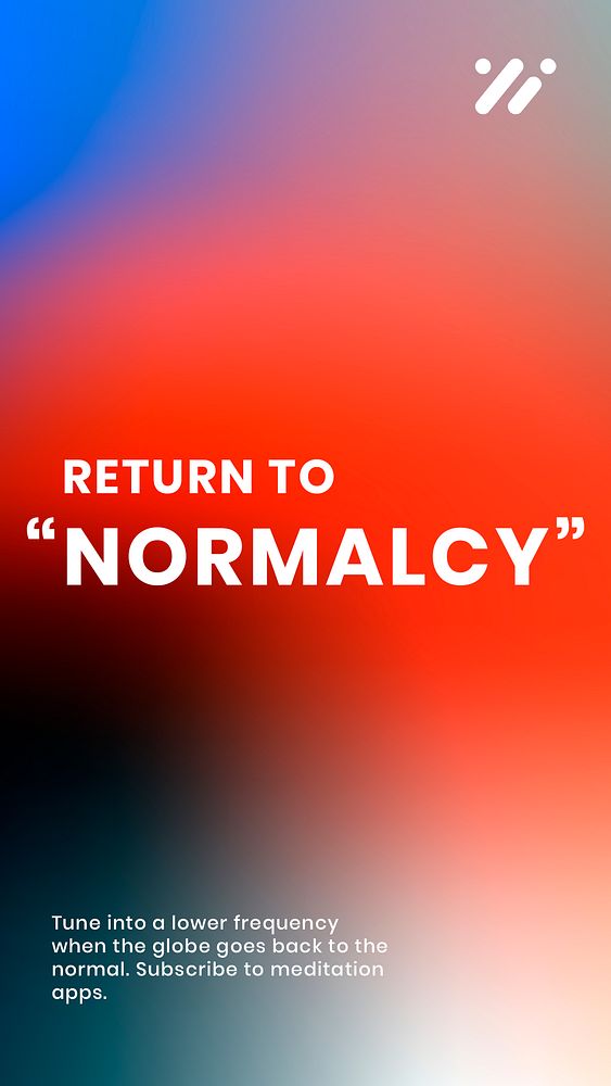Return to normalcy template psd tech company social media story in modern gradient colors