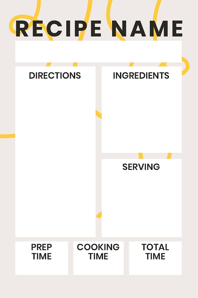 Doodle food recipe template psd | Free PSD Template - rawpixel