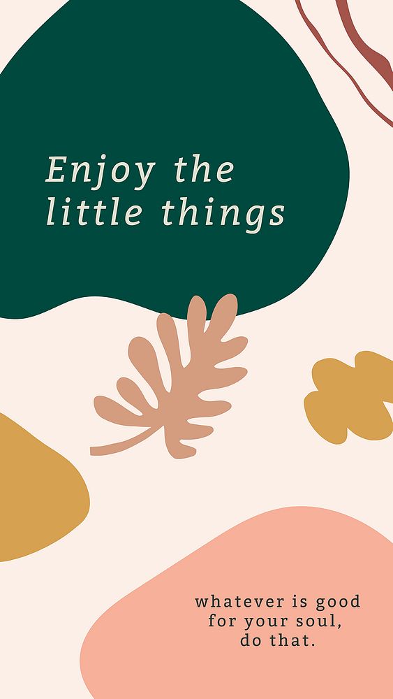 Cute Instagram story template, inspirational quote vector