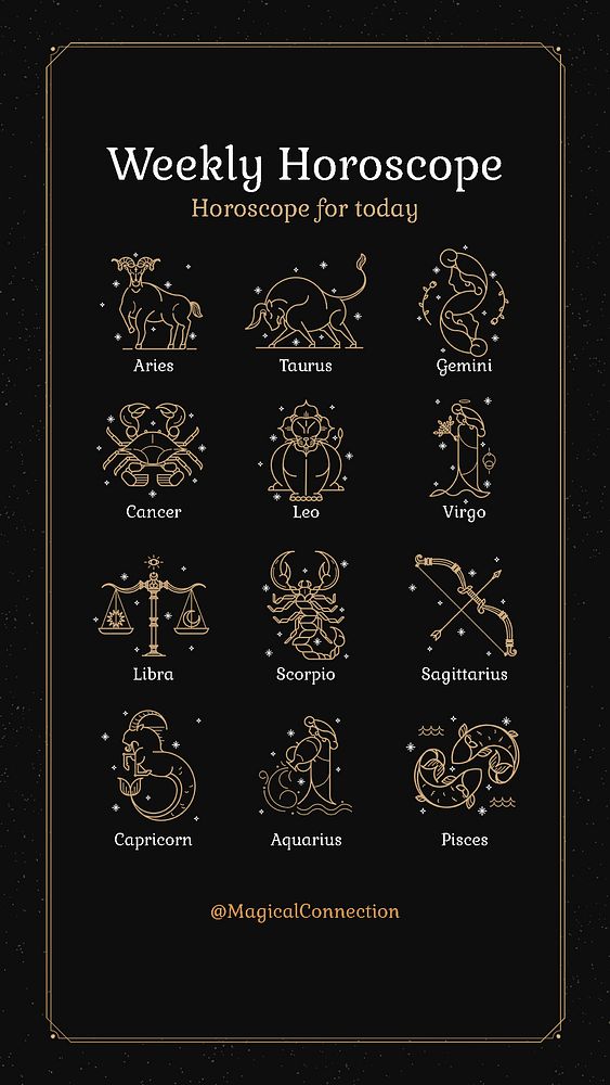 Astrology sign Facebook story template, customizable design psd