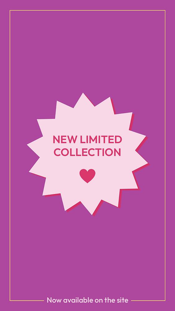 Limited collection Facebook story template, aesthetic fashion advertisement design psd