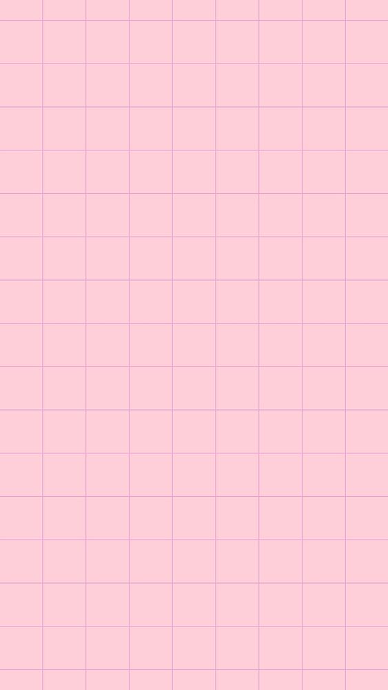 Pink grid mobile wallpaper, aesthetic design background vector