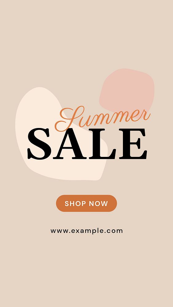 Summer sale story template, shopping social media ad vector