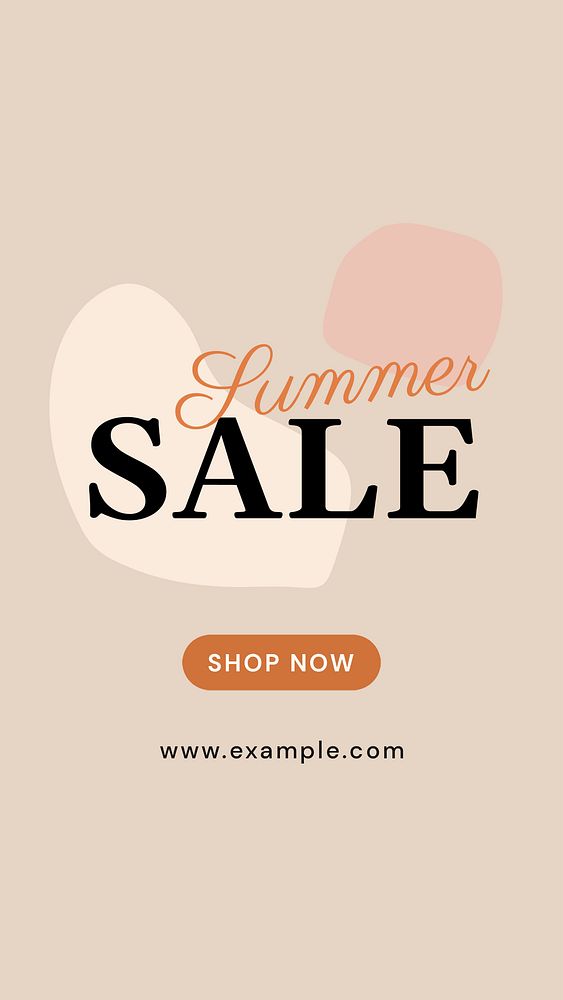 Summer sale story template, shopping social media ad psd
