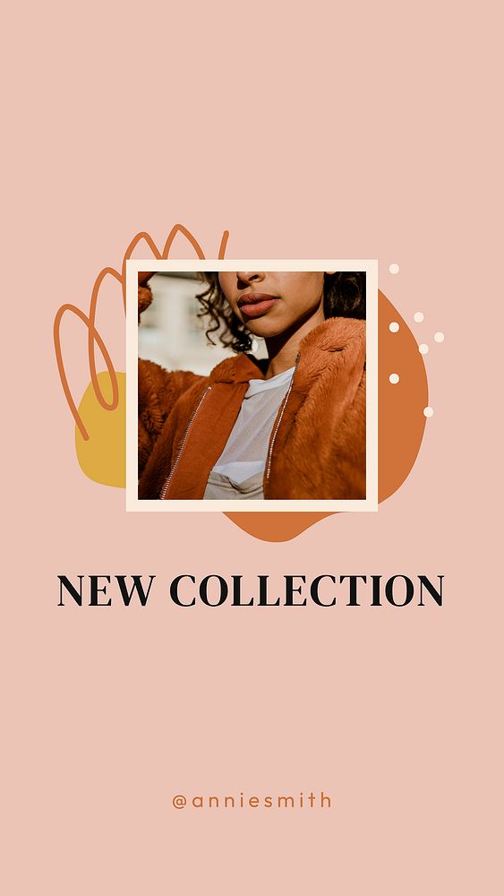 New collection Instagram story template, shopping advertisement vector