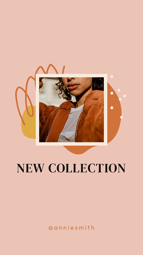 New collection Instagram story template, shopping advertisement psd
